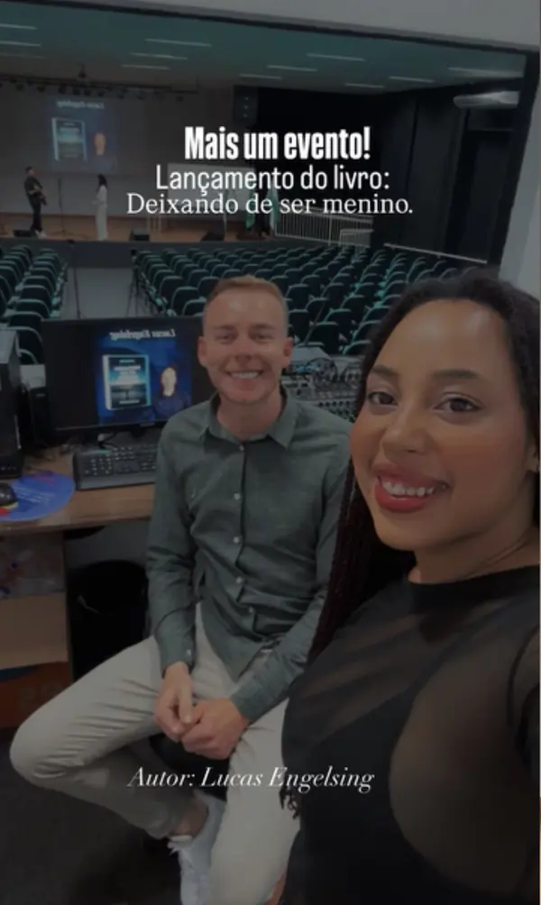Bastidores do evento de lançamento do livro